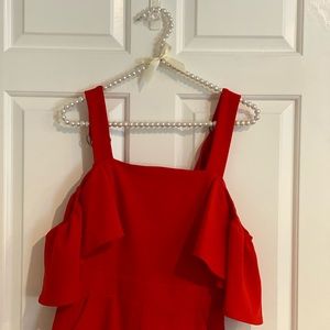 Red Romper with adjustable straps